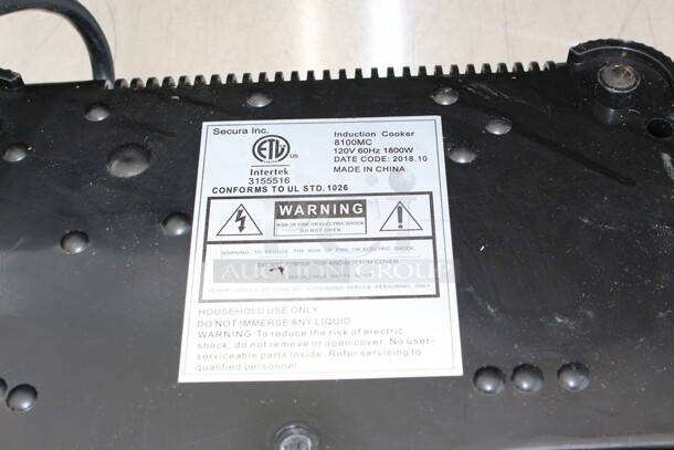 DuxTop 2018 Induction cooker model 8100MC 120v 1800w  DOES NOT HEAT UP - Image 2 of 3