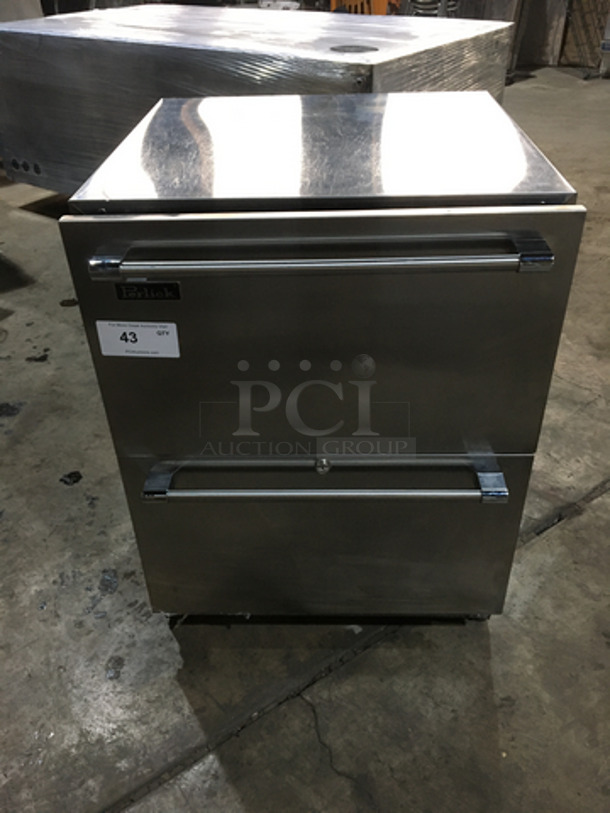 Perlick Commercial Under The Counter 2 Drawer Lowboy Cooler! All Stainless Steel! 