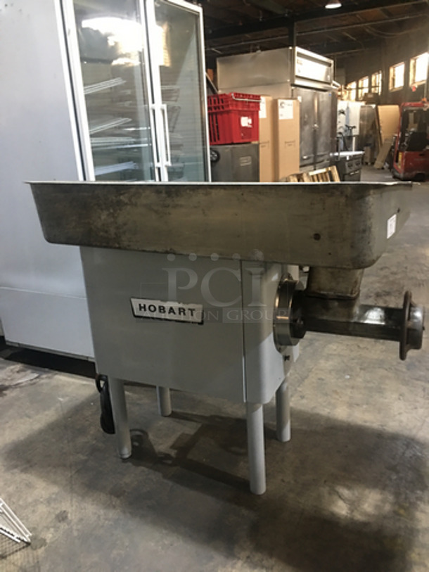 Hobart Commercial Floor Style Heavy Duty Meat Grinder!  On Legs! 3 Phase!  - Image 2 of 9