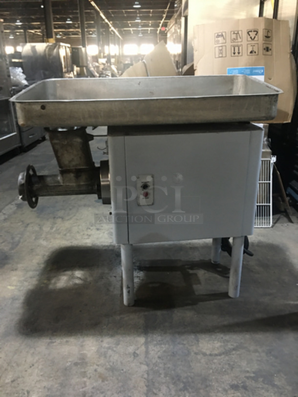Hobart Commercial Floor Style Heavy Duty Meat Grinder!  On Legs! 3 Phase!  - Image 3 of 9