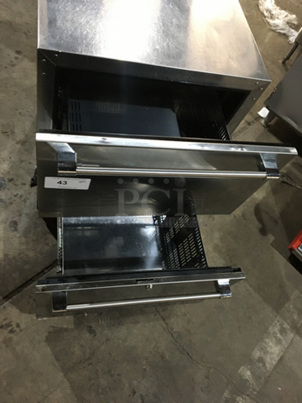 Perlick Commercial Under The Counter 2 Drawer Lowboy Cooler! All Stainless Steel!  - Image 5 of 7