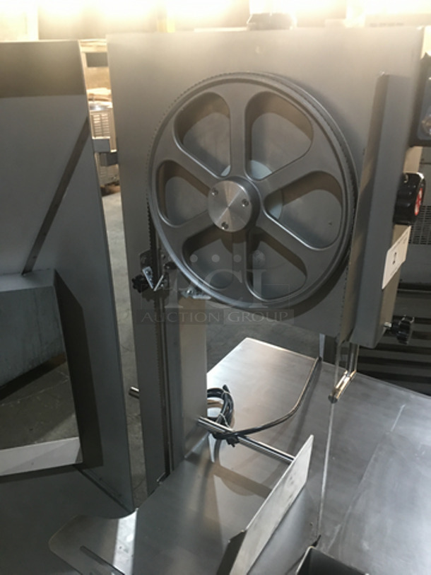 Late Model! Avantco Commercial Floor Style Meat Band Saw! All Stainless Steel! On Legs! Model  EMBS94SS Serial 2101150035! 220/240V 3 Phase!  - Image 5 of 9