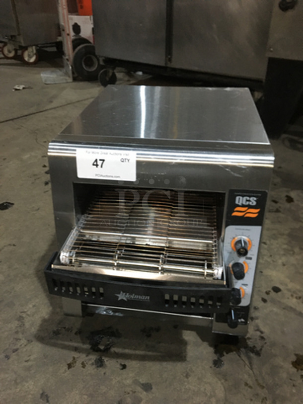 Holman Commercial Countertop Conveyor Toaster! All Stainless Steel! Model QCS2600H Serial TQ260A1013A0035! 208V 1Phase!