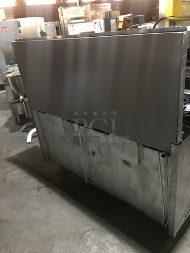 BEAUTIFUL! Vulcan Commercial Natural Gas Powered 10 Burner Stove! With Backsplash & Overhead Salamander Shelf! With 2 Full Size Ovens Underneath! On Commercial Casters! - Image 4 of 11