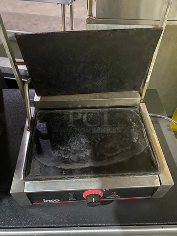 Winco Commercial Countertop Flat Top Panini Press! All Stainless Steel! Model ESG1 Serial ESG01010000941! 120V! - Image 2 of 7