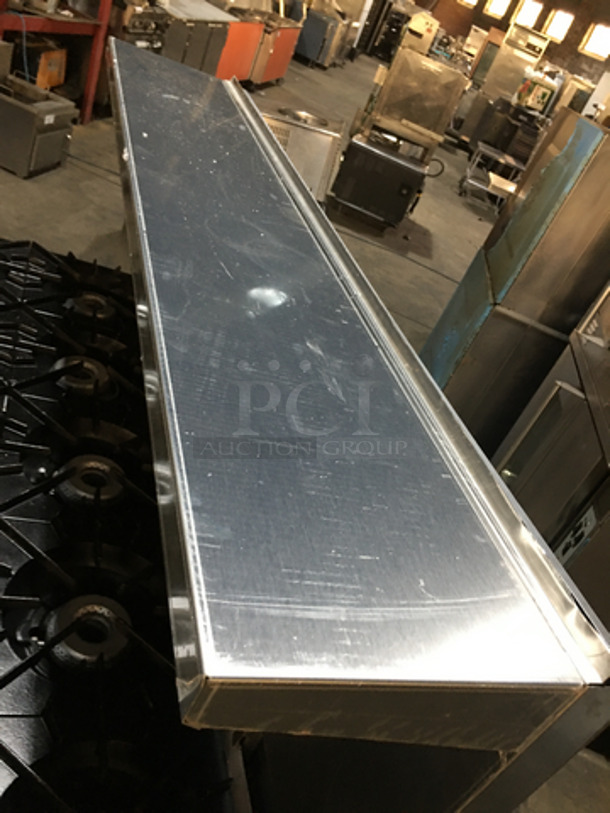 BEAUTIFUL! Vulcan Commercial Natural Gas Powered 10 Burner Stove! With Backsplash & Overhead Salamander Shelf! With 2 Full Size Ovens Underneath! On Commercial Casters! - Image 10 of 11