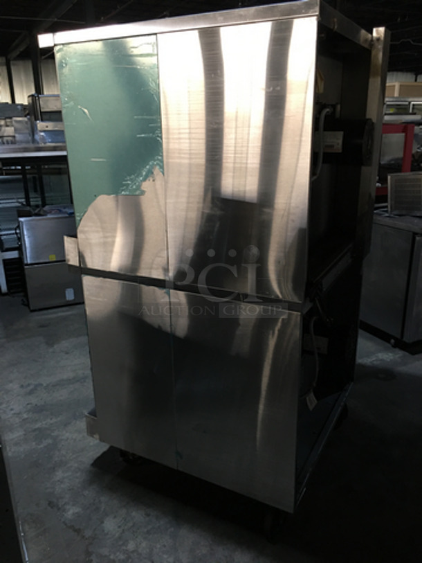 GREAT! Sunfire Double Stacked Natural Gas Powered Convection Ovens! All S.S! With One View Through Door & One Solid Door! Model SCOGS10S Serial 1209230000723! On Commercial Casters! 2 X Your Bid! Makes One Unit! - Image 3 of 9