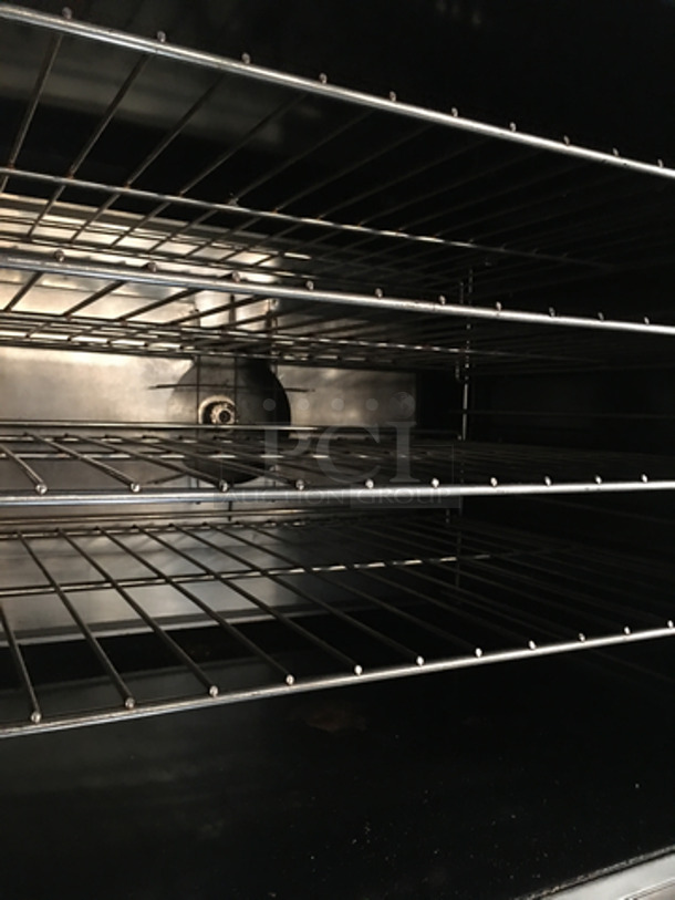 GREAT! Sunfire Double Stacked Natural Gas Powered Convection Ovens! All S.S! With One View Through Door & One Solid Door! Model SCOGS10S Serial 1209230000723! On Commercial Casters! 2 X Your Bid! Makes One Unit! - Image 6 of 9