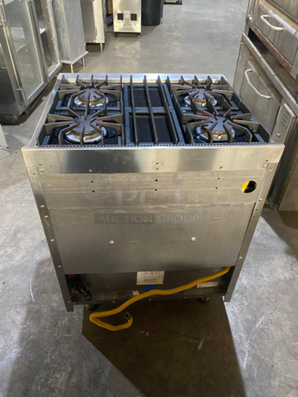 NICE! Viking Commercial Natural Gas Powered 4 Burner Stove! With Full Size Oven Underneath! All Stainless Steel! On Legs! - Image 5 of 6