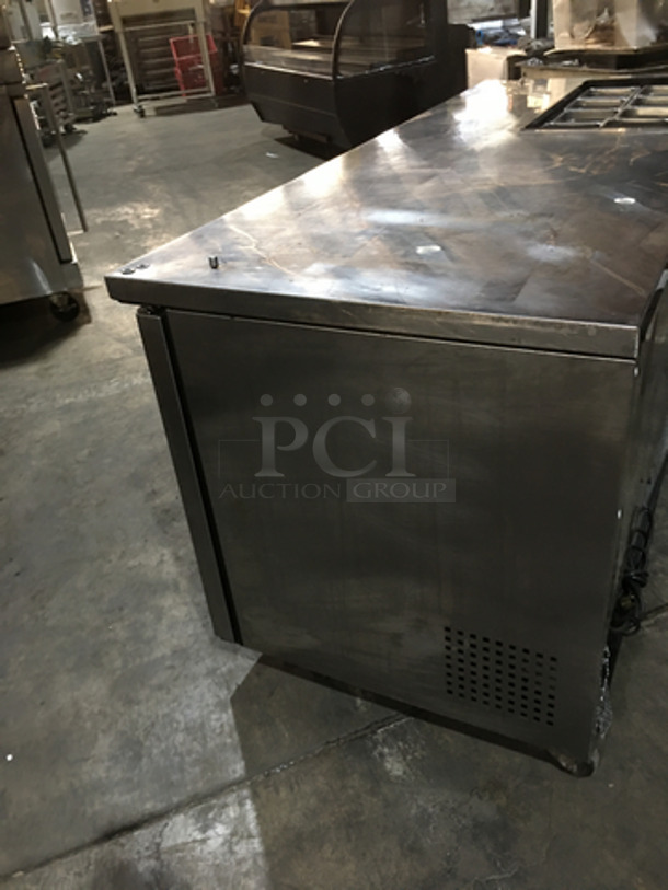True Commercial Refrigerated Sandwich Prep Table! With Right Side Prep Area! With 3 Doors Underneath Storage Space! Model TSSU7208 Serial 7296097! 115V 1Phase! - Image 3 of 10