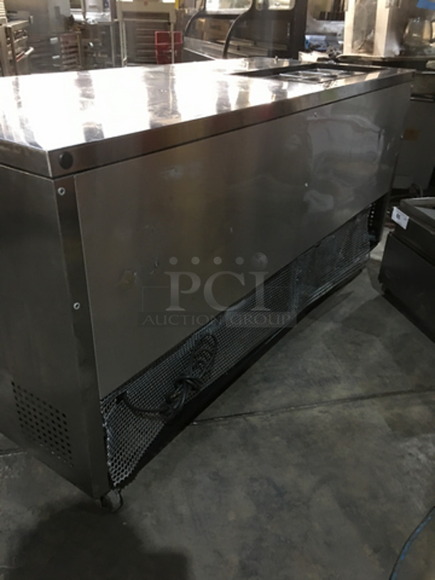 True Commercial Refrigerated Sandwich Prep Table! With Right Side Prep Area! With 3 Doors Underneath Storage Space! Model TSSU7208 Serial 7296097! 115V 1Phase! - Image 4 of 10