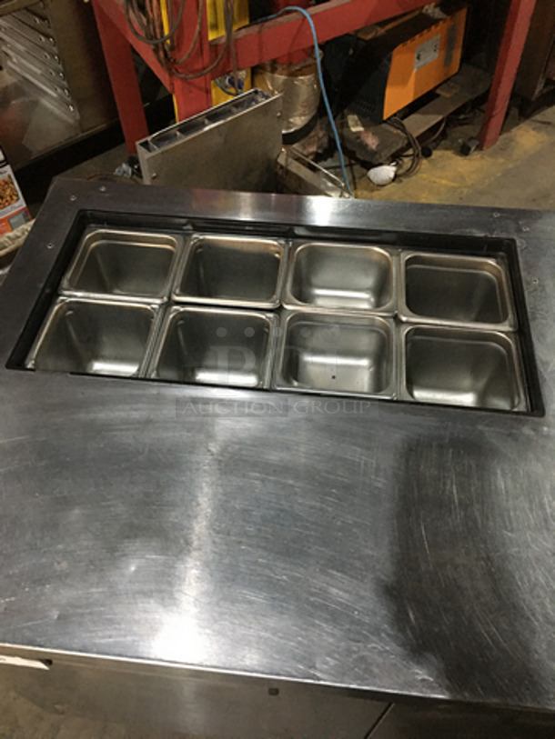 True Commercial Refrigerated Sandwich Prep Table! With Right Side Prep Area! With 3 Doors Underneath Storage Space! Model TSSU7208 Serial 7296097! 115V 1Phase! - Image 9 of 10