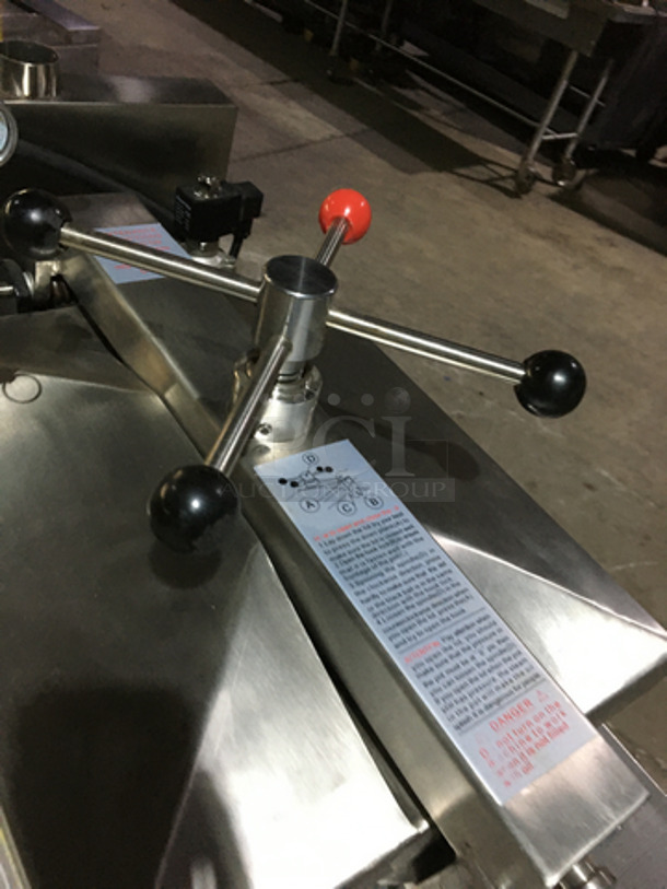 FAB! 2019 LIKE NEW! Shineho Equipment Electric Powered Pressure Fryer! Model P007! All Stainless Steel! On Casters! - Image 7 of 10