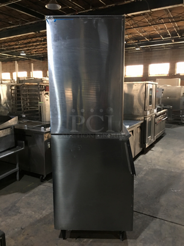 WOW! Hoshizaki Commercial Ice Making Machine! On Ice Bin! All Stainless Steel! Model KM1340MRH Serial C05980A! 208/230V 1Phase! On Legs! 2 X Your Bid! Makes One Unit! - Image 4 of 7