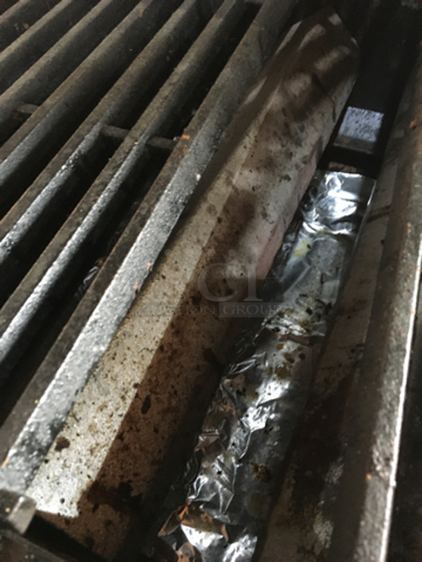 All Stainless Steel Natural Gas Powered Char Broiler Grill! With Oven Underneath! With Backsplash & Overhead Salamander Shelf! On Legs! - Image 6 of 11