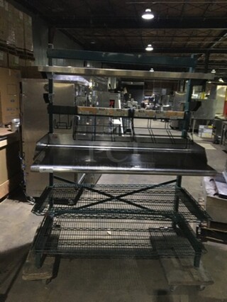 Metro Rack System! With Stainless Steel Prep/Serving Counter! With Metro Rack Shelving Unit Underneath!