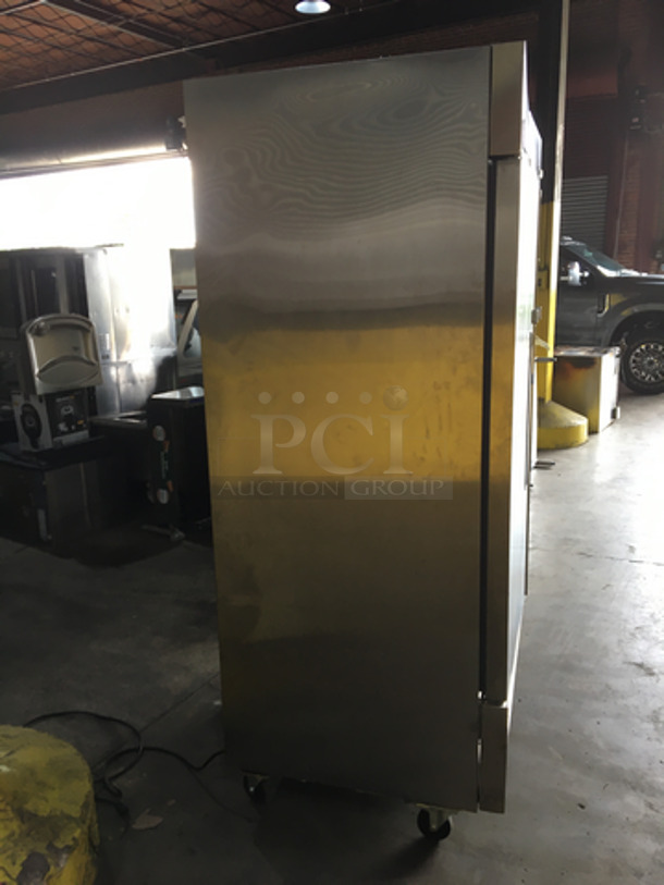 Artic Air Commercial 2 Door Reach In Freezer! With Poly Coated Racks! All Stainless Steel! Model AF49 Serial 380755! 115V 1Phase! On Commercial Casters! - Image 3 of 11