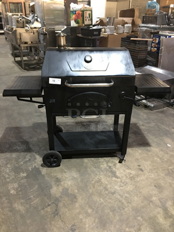 Outdoor Gas Grill! With Left & Right Prep Boards! With Underneath Storage Space! With 2 Casters!
