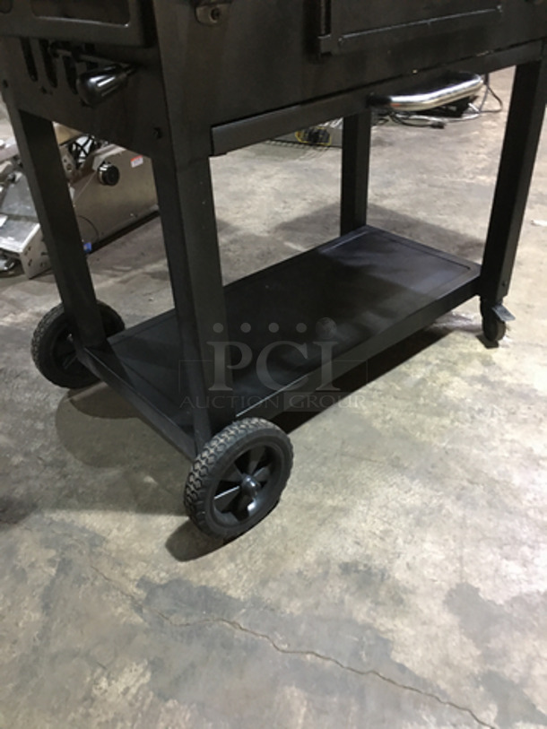 Outdoor Gas Grill! With Left & Right Prep Boards! With Underneath Storage Space! With 2 Casters! - Image 9 of 10