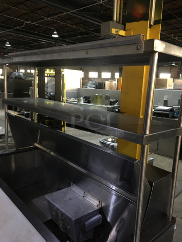 Universal Coolers Commercial Refrigerated Sandwich Prep Table! With 2 Door Underneath Storage Space! With Commercial Cutting Board! With Overhead Serving Shelf! All Stainless Steel!  - Image 9 of 10
