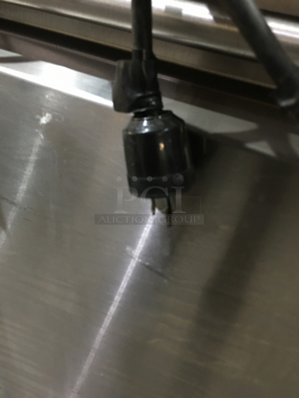 Precision Commercial Refrigerated Cold Pan! With Overhead Serving Shelf! With Sneeze Guard! With Underneath Storage Space! All Stainless Steel! 120V 1Phase! On Commercial Casters! - Image 9 of 9