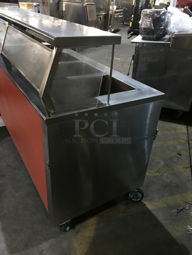 Precision Commercial 4 Well Steam Table! With Underneath Storage Space! With Sneeze Guard! All Stainless Steel Body! Model SST2004UDNYC Serial 679990891! 120V 1Phase! On Commercial Casters! - Image 2 of 9