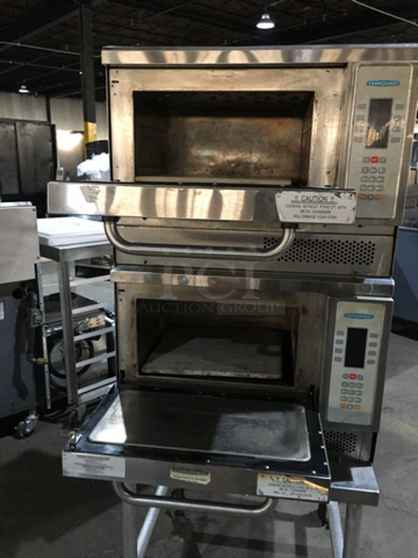 Turbo Chef Commercial Double Deck Rapid Cook Oven! One 2007 & One 2009! On Equipment Stand! All Stainless Steel! Model NGC Serial NGCD627540! 208/230/240V! On Casters! 2 X Your Bid! - Image 5 of 12