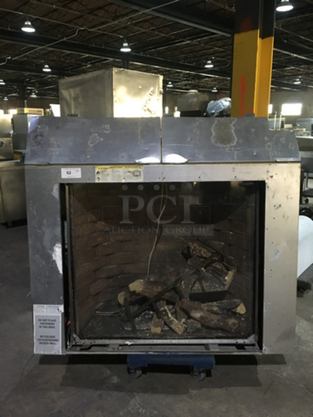 All Stainless Steel Commercial Gas Powered Fire Place!