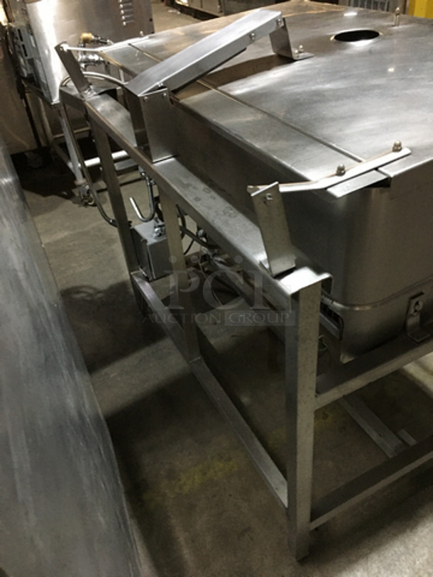 Groen All Stainless Steel Commercial Natural Gas Powered Tilted Braising Pan/Skillet! Model 40 On Legs! - Image 4 of 7