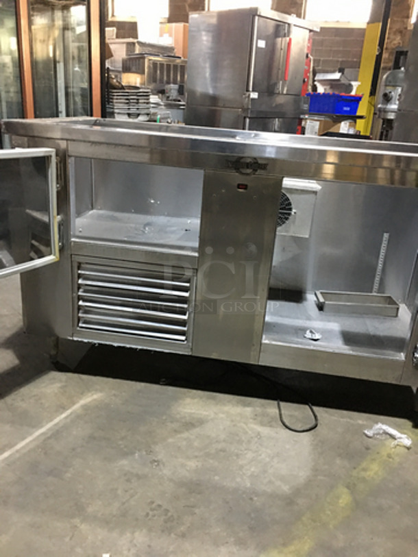 All Stainless Steel Refrigerated Sandwich Prep Table! With 2 Door Underneath Storage Space! Model SC60BM! 115V 1Phase! On Legs! - Image 6 of 8