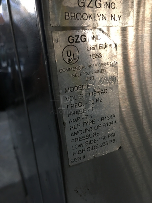 All Stainless Steel Refrigerated Sandwich Prep Table! With 2 Door Underneath Storage Space! Model SC60BM! 115V 1Phase! On Legs! - Image 7 of 8