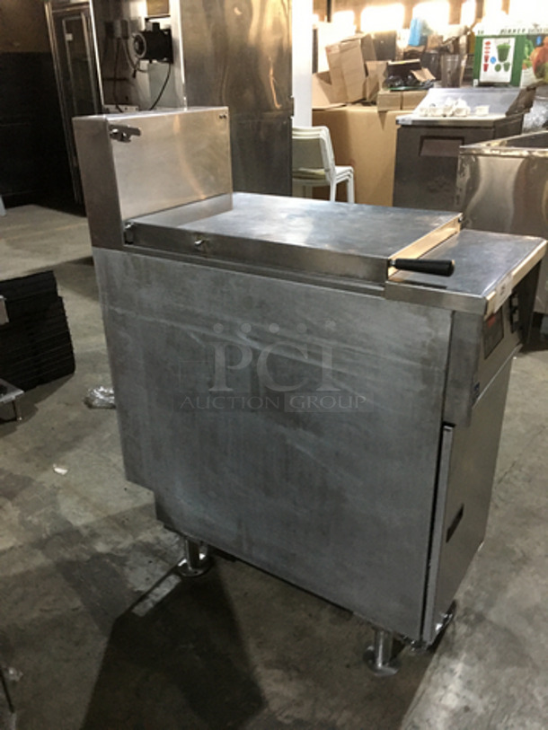 NICE! Pitco Electric Powered Commercial Pasta Cooker/Rethermalizer! With Backsplash! With Digital Touch Controls! All Stainless Steel! Model SRTE Serial E17DA023309! 208V 1Phase! On Legs! - Image 4 of 8