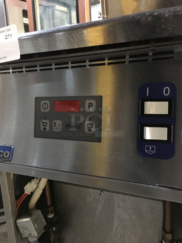 NICE! Pitco Electric Powered Commercial Pasta Cooker/Rethermalizer! With Backsplash! With Digital Touch Controls! All Stainless Steel! Model SRTE Serial E17DA023309! 208V 1Phase! On Legs! - Image 7 of 8