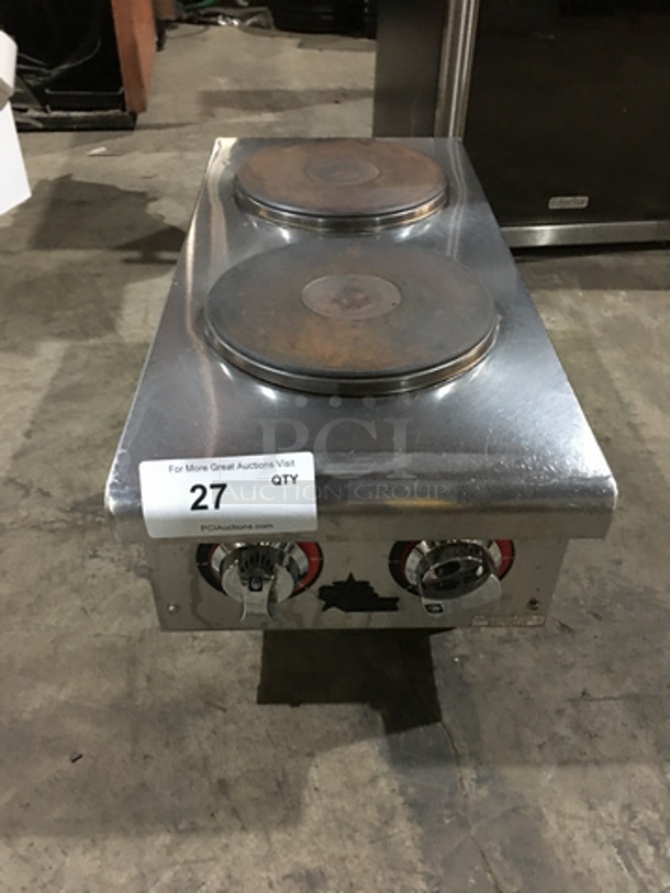 Star Max Commercial Countertop Electric Powered 2 Burner Hot Plate Range! All Stainless Steel! On Legs!