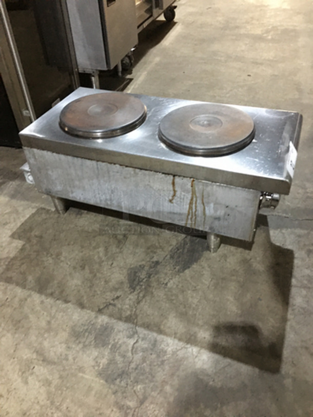 Star Max Commercial Countertop Electric Powered 2 Burner Hot Plate Range! All Stainless Steel! On Legs! - Image 2 of 9