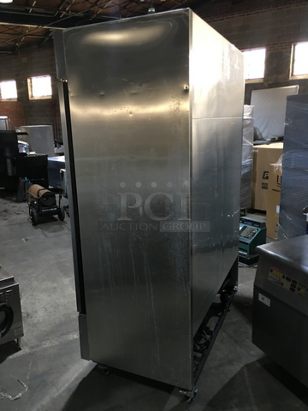 True Commercial 2 Door Reach In Cooler! All Stainless Steel! With Racks! Model T49 Serial 8079857! 115V 1 Phase! On Commercial Casters! - Image 3 of 10