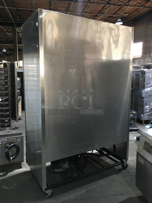 True Commercial 2 Door Reach In Cooler! All Stainless Steel! With Racks! Model T49 Serial 8079857! 115V 1 Phase! On Commercial Casters! - Image 4 of 10