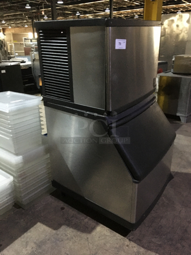 Manitowoc Commercial 500LBS AIR COOLED Ice Making Machine! With Ice Bin! All Stainless Steel! Model QD0452A! 115V 1Phase! 2 X Your Bid! Makes One Unit! - Image 3 of 8