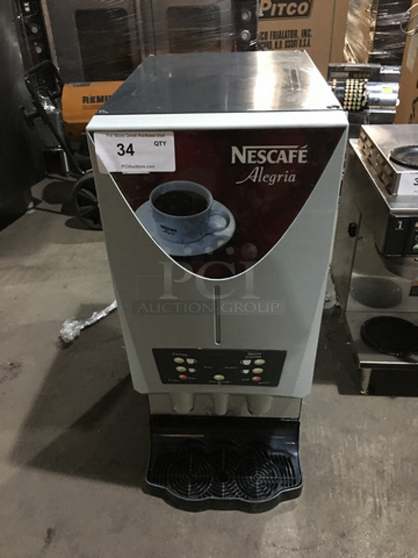 Nescafe Commercial Countertop Hot Beverage Dispenser! Model VCAFE Serial 1205293! 110/230V!