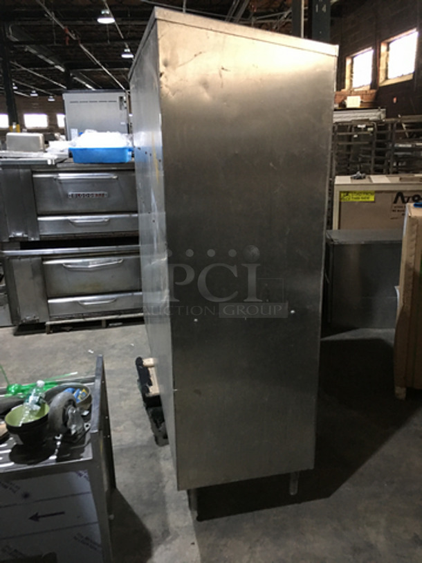 All Stainless Steel Custom Made Dish Rack Storage Cabinet! With Sliding Doors! On Legs!
 - Image 5 of 7