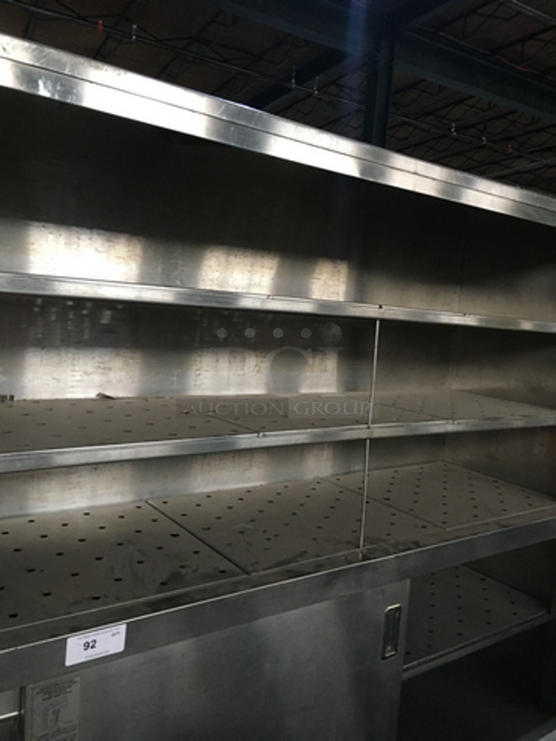 All Stainless Steel Custom Made Dish Rack Storage Cabinet! With Sliding Doors! On Legs!
 - Image 6 of 7