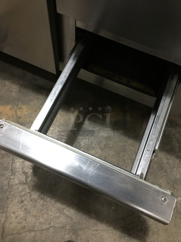 Marsal Commercial Refrigerated Pizza Prep Table! With Single Door Storage Space! With 2 Drawers Underneath! All Stainless Steel! Model BM64! 115V! On Commercial Casters! - Image 4 of 7