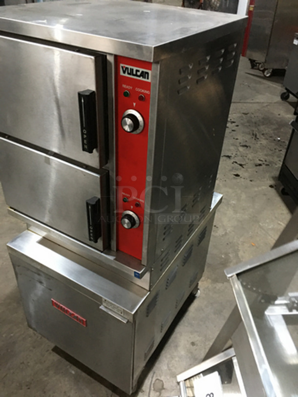 Vulcan Commercial Electric Powered Dual Cabinet Steamer! All Stainless Steel! Model VSX24E Serial 271095042! 208/115V 1/3Phase! On Legs! - Image 8 of 8