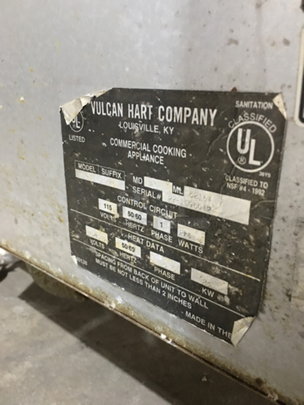 Vulcan Commercial Electric Powered Dual Cabinet Steamer! All Stainless Steel! Model VSX24E Serial 271095042! 208/115V 1/3Phase! On Legs! - Image 7 of 8