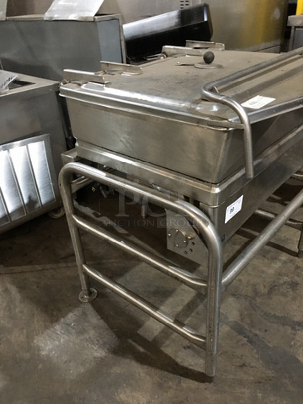 Market Forge Commercial Electric Powered Tilted Braising Pan/Skillet! Model 1000! All Stainless Steel! 208V 3 Phase! On Legs! - Image 2 of 6