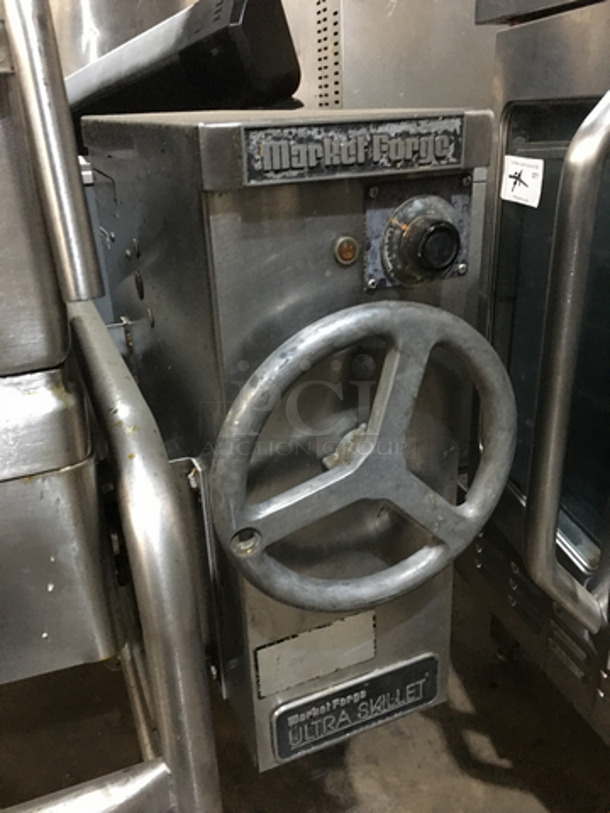 Market Forge Commercial Electric Powered Tilted Braising Pan/Skillet! Model 1000! All Stainless Steel! 208V 3 Phase! On Legs! - Image 5 of 6