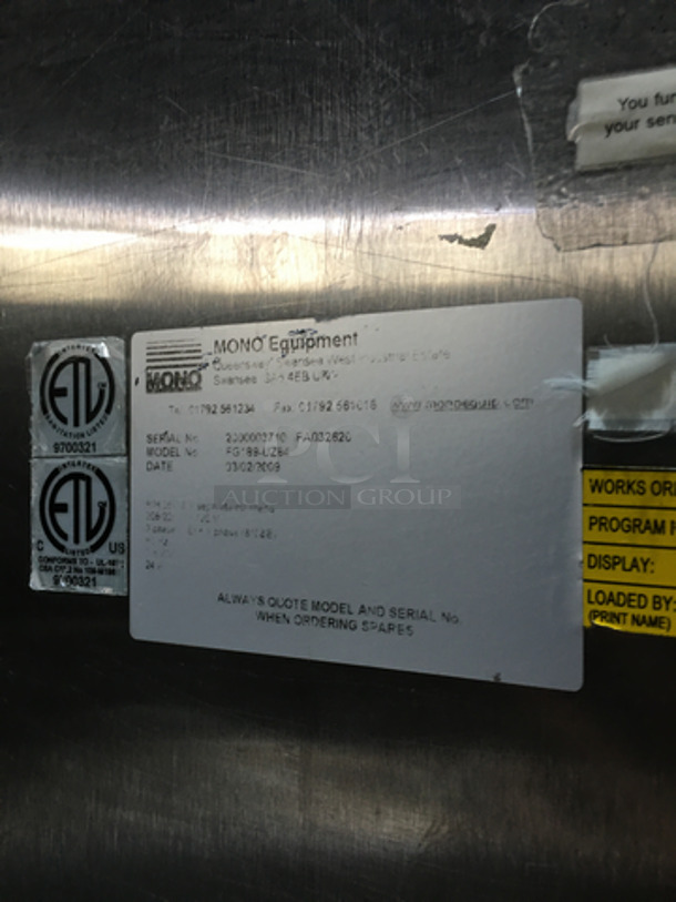 Belshaw Adamatic Commercial Electric Powered Dual Combi Oven! With View Through Doors! With Pan Racks Underneath! All Stainless Steel! Model FG189UZ84 Serial 2000003710FA032620! 2 X Your Bid! Makes One Unit! On Casters! - Image 8 of 9