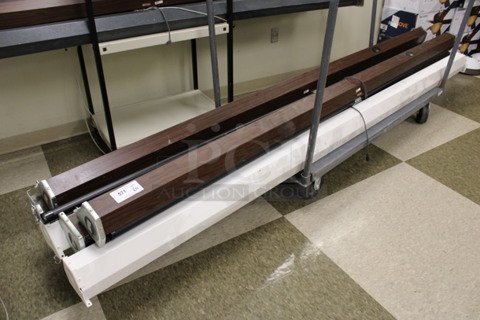 6 Various Projection Screens. Includes Draper. 124". 6 Times Your Bid! Does Not Include Cart. (Room 105)