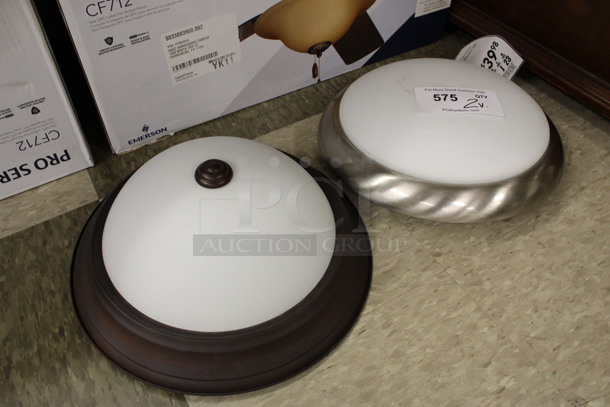 2 Metal Ceiling Lights. 13x13x3, 13x13x5. 2 Times Your Bid! (Room 105) - Image 2 of 4