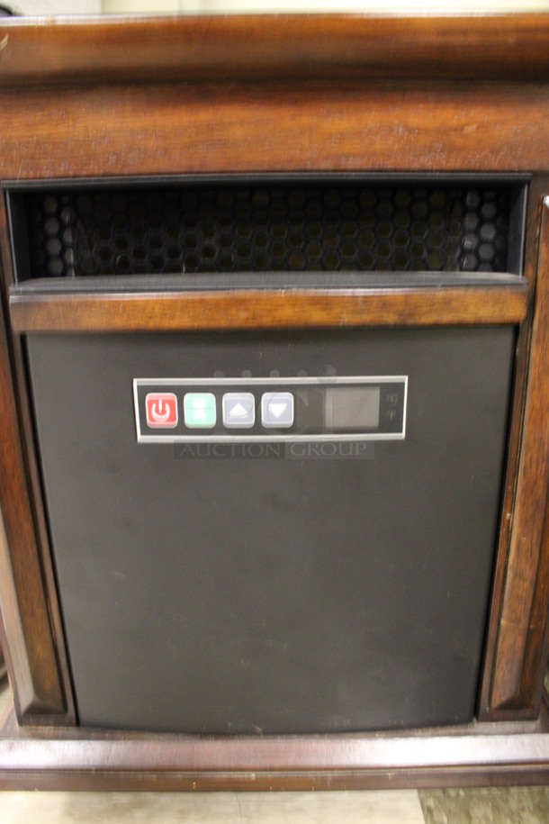 Wood Pattern Electric Powered Portable Fireplace Heater. 16x20x18.5. (Room 105) - Image 2 of 5